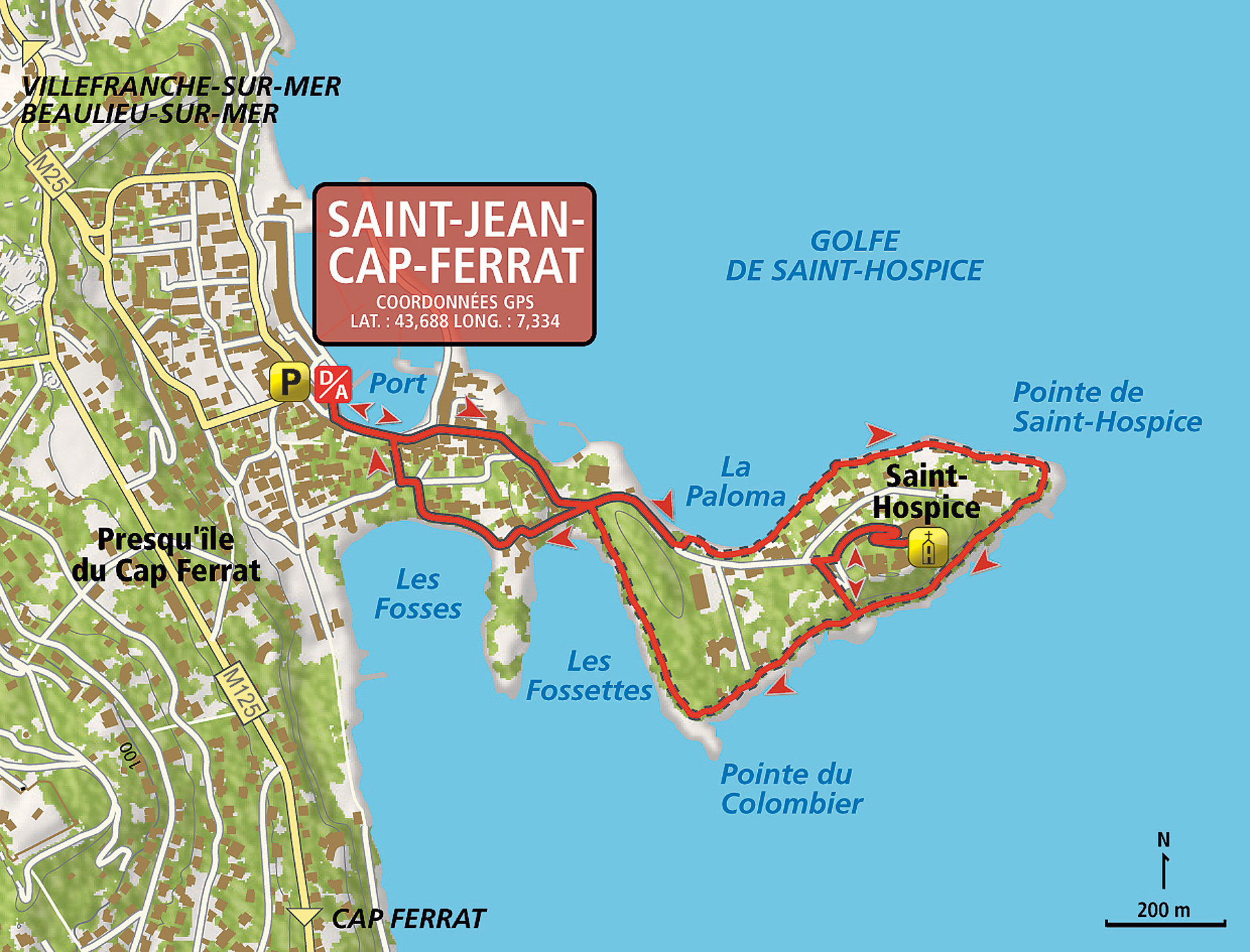 Saint Jean Cap Ferrat Map Trails In Saint Jean Cap Ferrat Nice C te