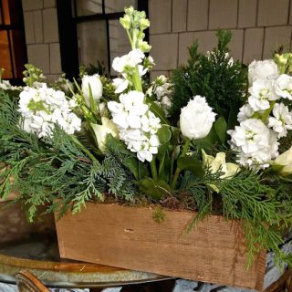 Long living flower arrangements in golden boxes for the holidays …