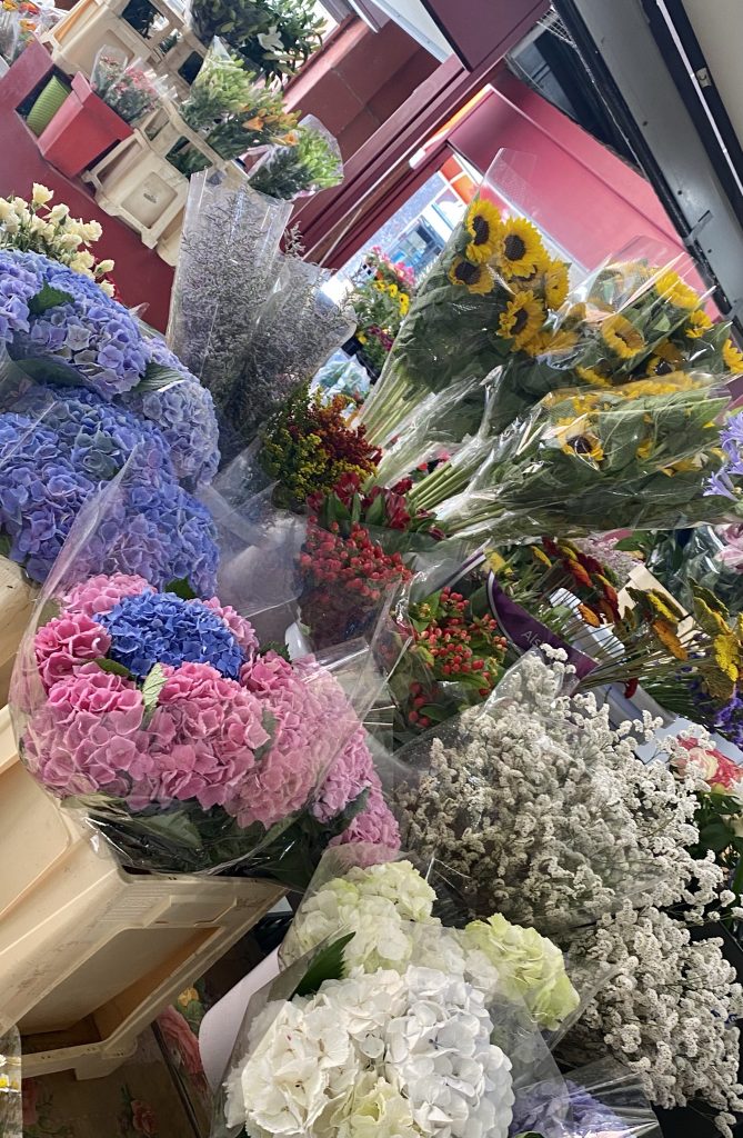Mercato dei Fiori, Ventimiglia, Italy, Ventimille, Italie, local flowers, Italian flowers, sunflowers, hydrangeas