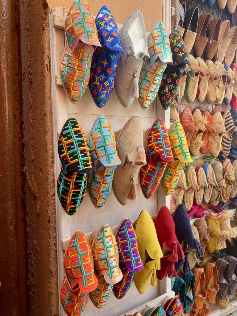 The Medina, Souks, Marrakesh, babouches, Morocco, North Africa, markets