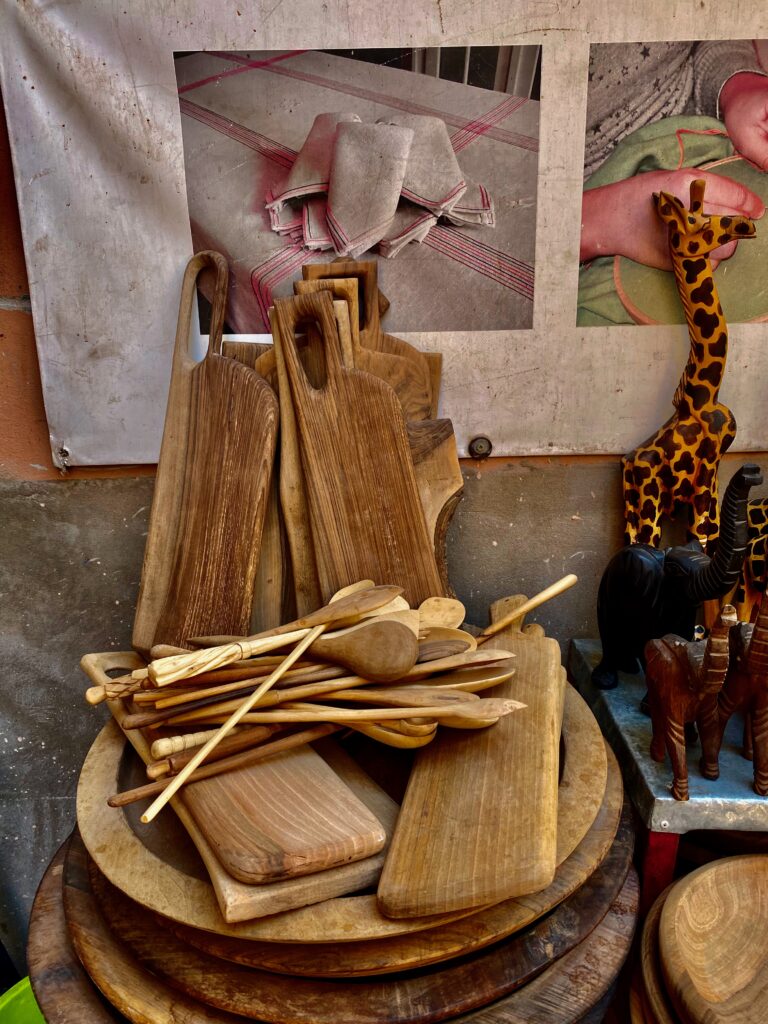 The Medina, Souks, Marrakesh, wood products, hand crafted wood, Morocco, North Africa, markets