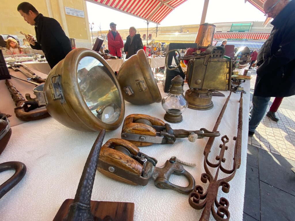 Brocante, French Brocante, Cours Salera, Nice France, Nice Brocante, marine antiques