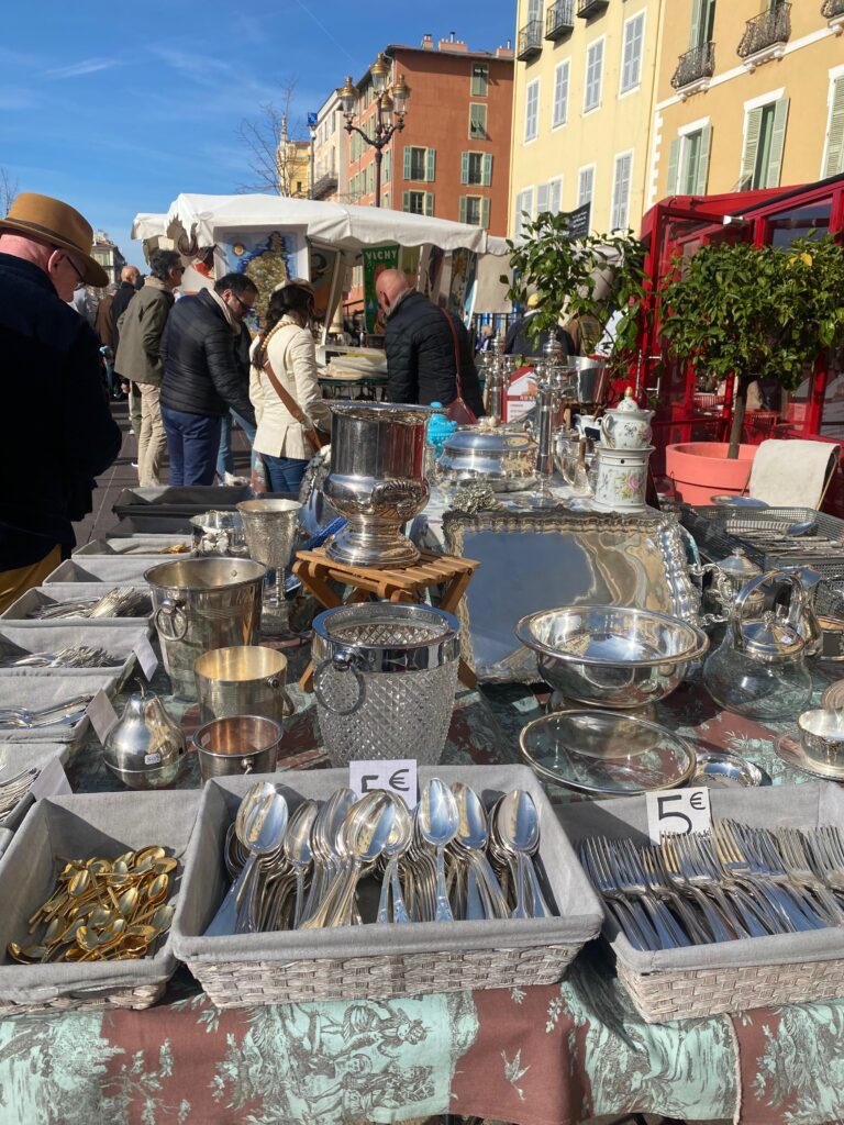 Brocante, French Brocante, Cours Salera, Nice France, French tablewares 
