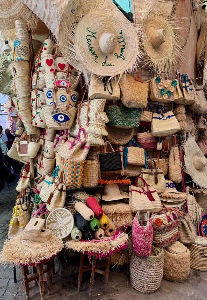 Souk, Marrakech, Medina, Moroccan basket display