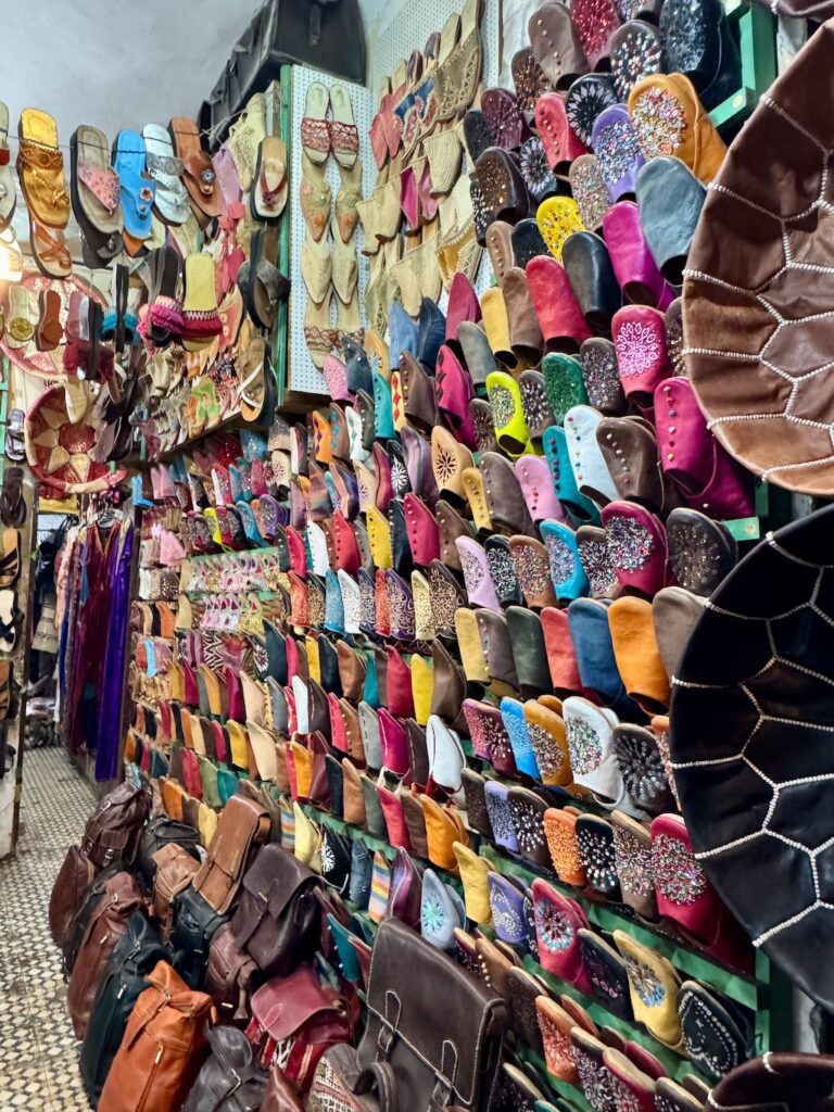 Souk, Marrakech, Medina, leather babouces