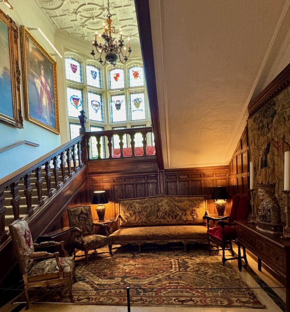 Rough Point, Doris Duke, Newport, RI, great hall, magna carta windows