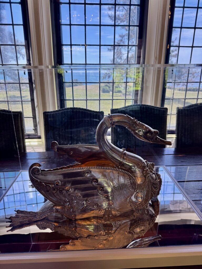 Rough Point, Newport, RI, silver swan, Edward Moore silver