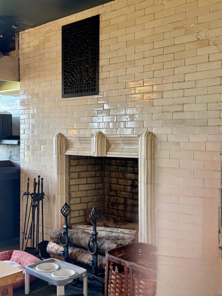 Rough Point, Doris Duke, Newport, RI, dog bed, fireplace, kitchen fireplace
