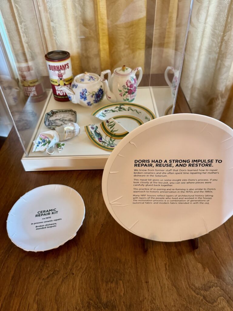 Rough Point, Doris Duke, Newport, RI, broken china, Durham's water putty